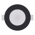 LED kopalniška vgradna svetilka LORI LED/4,5W/230V IP65 2700/4000K premer 8,5 cm črna