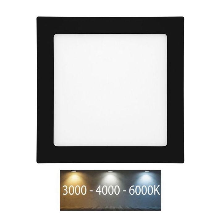 LED Kopalniška vgradna svetilka RAFA LED/25W/230V 3000/4000/6000K 30x30 cm IP44 črna