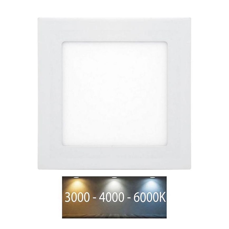 LED Kopalniška vgradna svetilka RAFA LED/6W/230V 3000/4000/6000K 12x12 cm IP44 bela