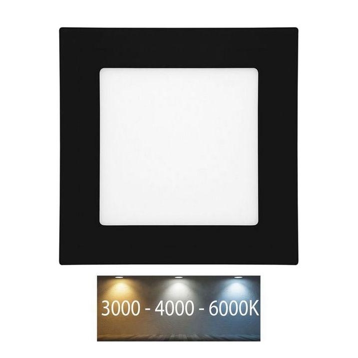 LED Kopalniška vgradna svetilka RAFA LED/6W/230V 3000/4000/6000K 12x12 cm IP44 črna