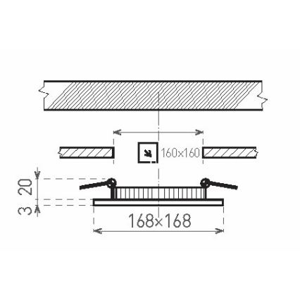 LED Kopalniška vgradna svetilka VEGA LED/12W/230V 2800K IP44