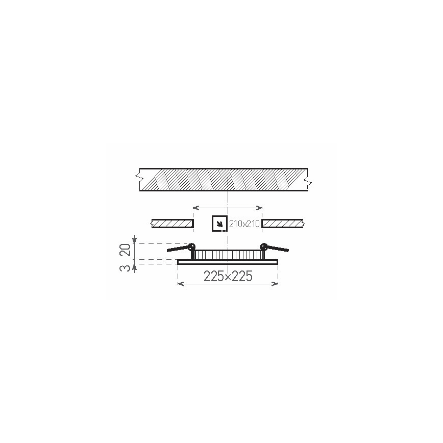 LED Kopalniška vgradna svetilka VEGA LED/18W/230V 2800K 22,5 cm IP44