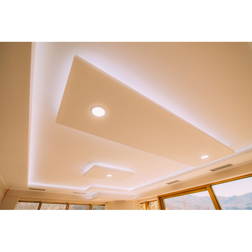 LED Kopalniška vgradna svetilka VEGA LED/18W/230V 2800K pr. 22,5 cm IP44 snežno bela