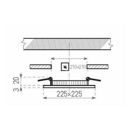 LED Kopalniška vgradna svetilka VEGA LED/18W/230V 3800K 22,5 cm IP44