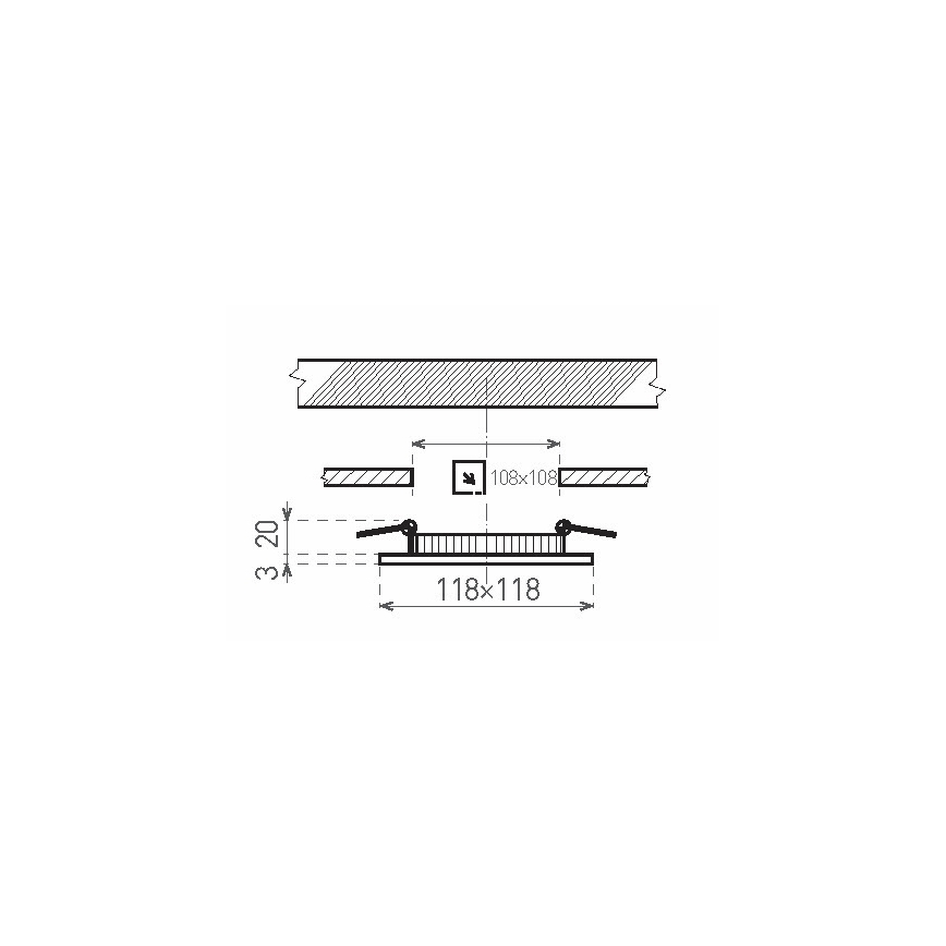 LED Kopalniška vgradna svetilka VEGA LED/24W/230V 2800K pr. 29,8 cm IP44
