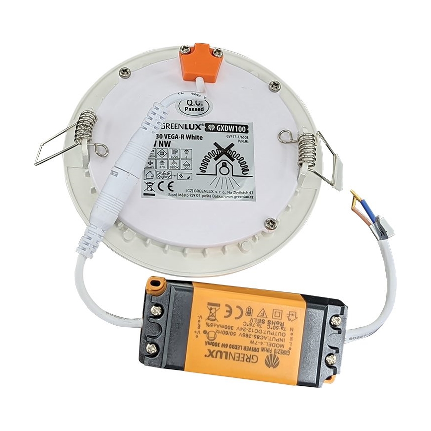 LED Kopalniška vgradna svetilka VEGA LED/6W/230V 3800K pr. 11,8 cm IP44