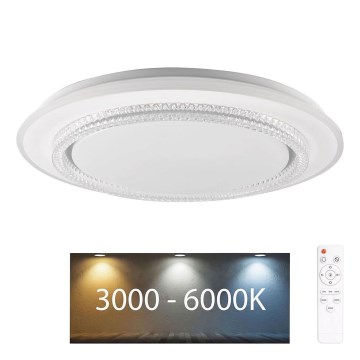 LED Kopalniška zatemnitvena stropna svetilka ADELA LED/72W/230V pr. 48 cm 3000-6000K IP44 + Daljinski upravljalnik