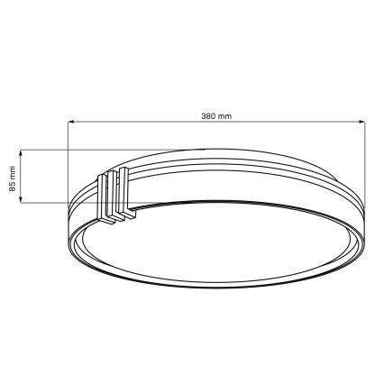 LED Kopalniška zatemnitvena stropna svetilka ARLETTA LED/48W/230V pr. 38 cm 3000-6000K IP44 + Daljinski upravljalnik