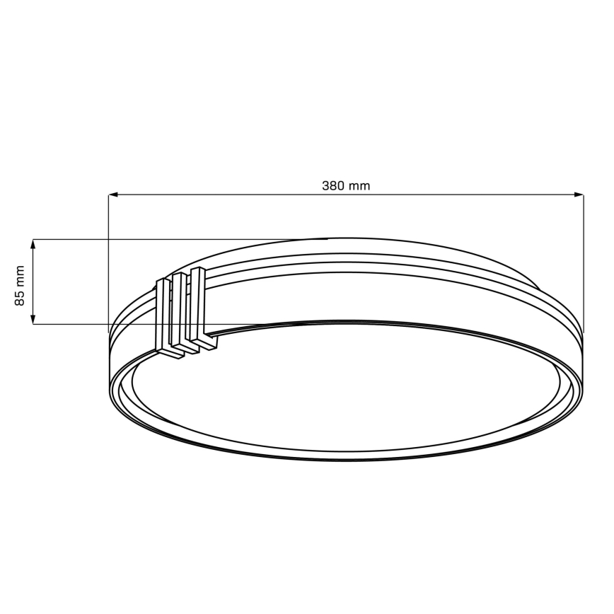 LED Kopalniška zatemnitvena stropna svetilka ARLETTA LED/48W/230V pr. 38 cm 3000-6000K IP44 + Daljinski upravljalnik