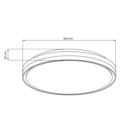 LED Kopalniška zatemnitvena stropna svetilka CASSANDRA LED/72W/230V pr. 49 cm 3000-6000K IP44 + Daljinski upravljalnik