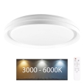LED Kopalniška zatemnitvena stropna svetilka ELIZA LED/72W/230V pr. 48,5 cm 3000-6000K IP44 + Daljinski upravljalnik