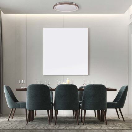 LED Kopalniška zatemnitvena stropna svetilka GRAŻYNA LED/72W/230V 3000-6000K pr. 51 cm IP44 siva + Daljinski upravljalnik
