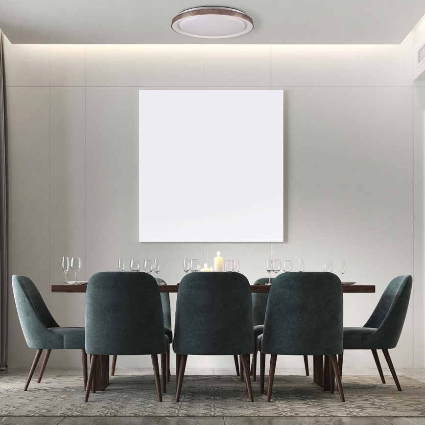 LED Kopalniška zatemnitvena stropna svetilka GRAŻYNA LED/72W/230V 3000-6000K pr. 51 cm IP44 siva + Daljinski upravljalnik