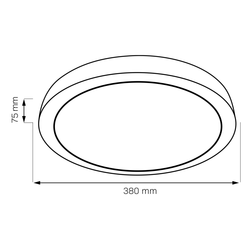 LED Kopalniška zatemnitvena stropna svetilka HALINA LED/48W/230V 3000-6000K pr. 38 cm IP44 črna + Daljinski upravljalnik