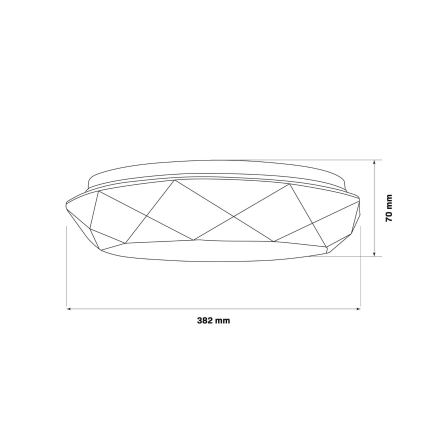 LED Kopalniška zatemnitvena svetilka GALAXY LED/48W/230V pr. 38 cm 3000-6000K IP44 + Daljinski upravljalnik