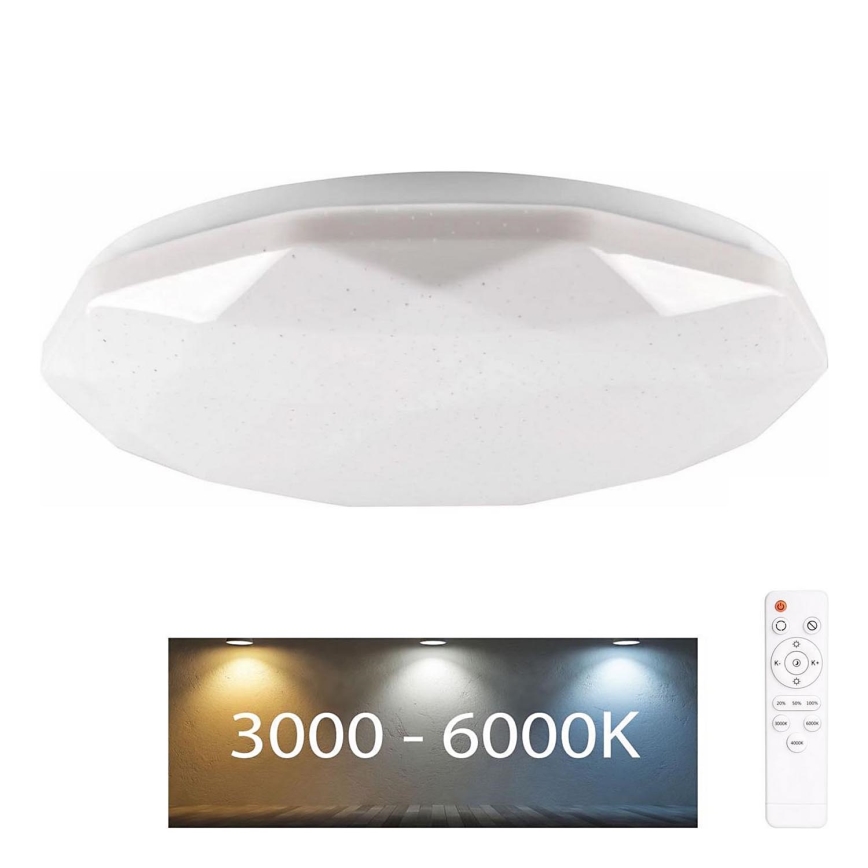 LED Kopalniška zatemnitvena svetilka GALAXY LED/48W/230V pr. 38 cm 3000-6000K IP44 + Daljinski upravljalnik