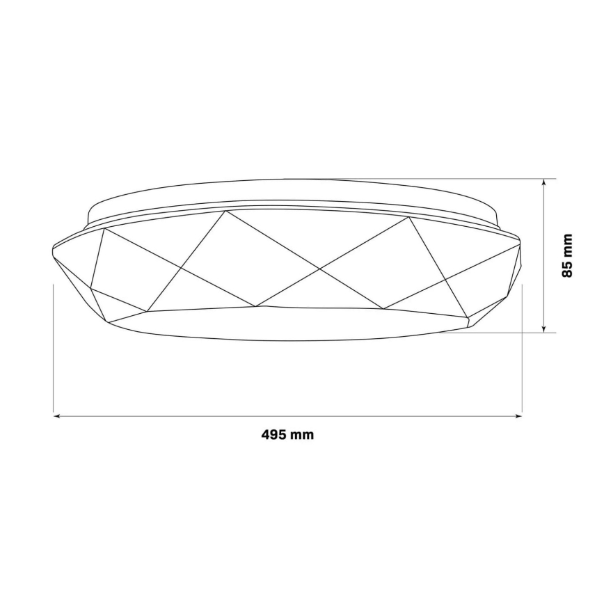 LED Kopalniška zatemnitvena svetilka GALAXY LED/72W/230V pr. 49 cm 3000-6000K IP44 + Daljinski upravljalnik