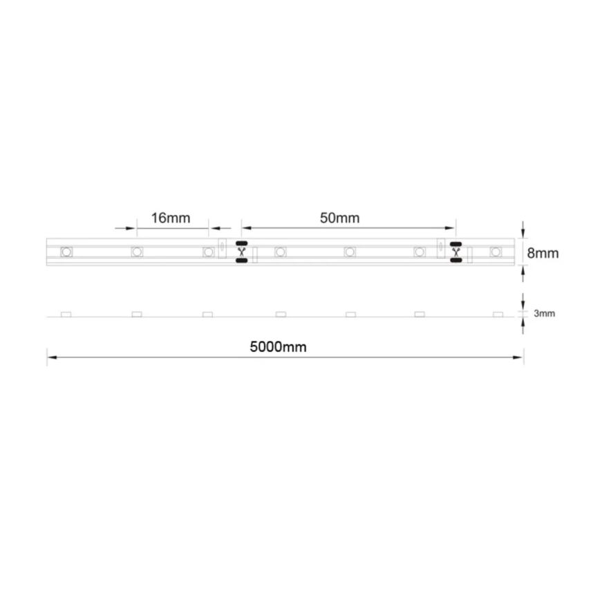 LED Kopalniški trak 5m 8,5W/12V IP44 3000K