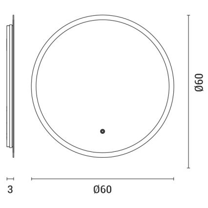 LED kopalniško ogledalo z osvetlitvijo v ozadju LED/15W/230V 4000K IP44