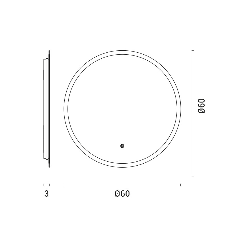 LED kopalniško ogledalo z osvetlitvijo v ozadju LED/15W/230V 4000K IP44