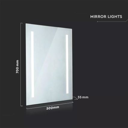 LED kopalniško osvetljeno ogledalo LED/37W/230V IP44
