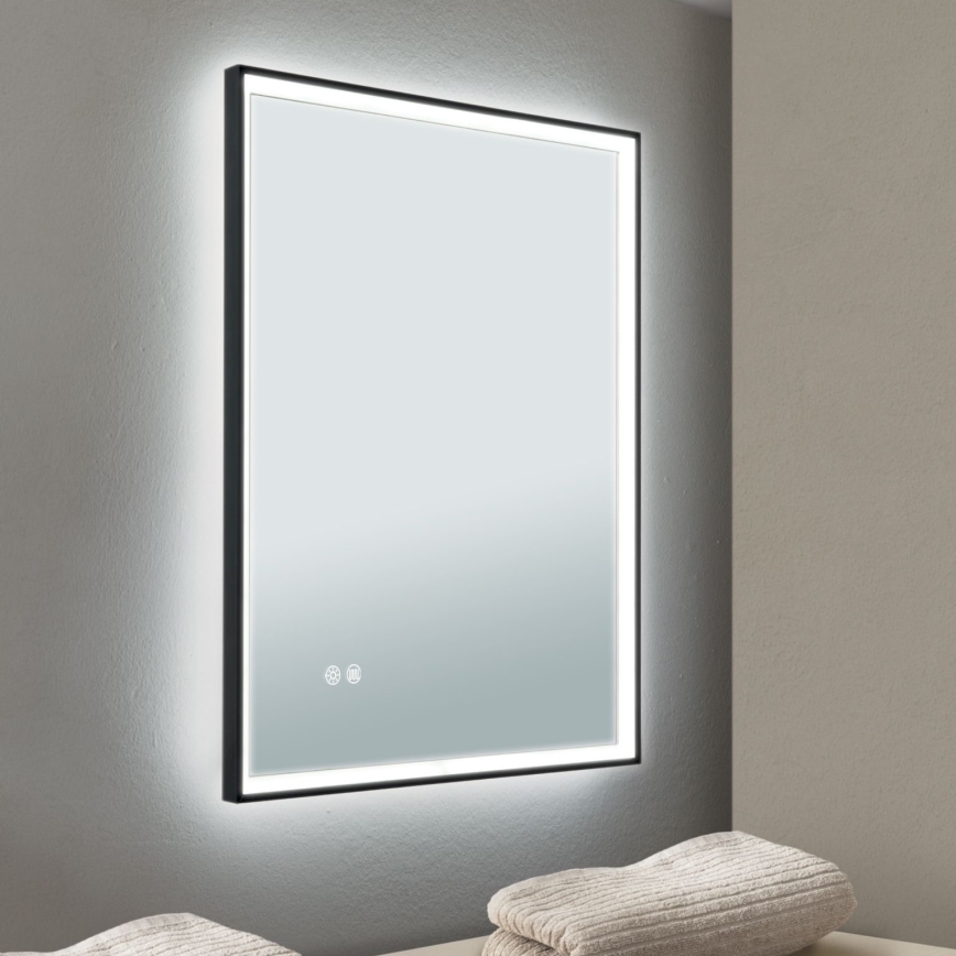 LED Kopalniško stenski ogledalo z osvetlitvijo FRAME LED/48W/230V 3000/4000/6000K 60x45 cm IP44