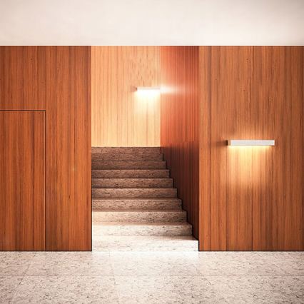 LED kopalniško stensko svetilo LED/9W/230V 40 cm IP44 sijajni krom