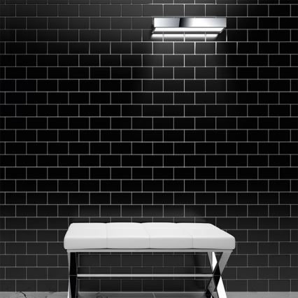 LED kopalniško stensko svetilo LED/9W/230V 40 cm IP44 sijajni krom