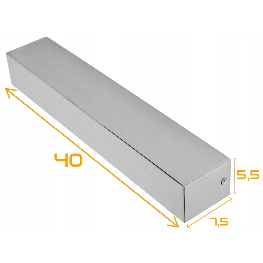 LED kopalniško stensko svetilo LED/9W/230V 40 cm IP44 sijajni krom