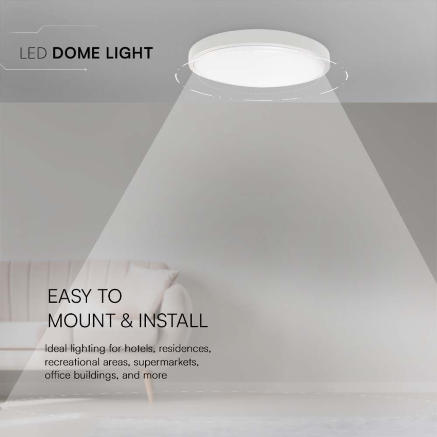 LED stropna svetilka za kopalnico LED/18W/230V 4000K IP44 premer 25 cm bela