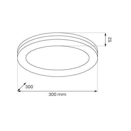 LED kopalniško stropno svetilo MARLON LED/36W/230V premer 30 cm IP54 belo
