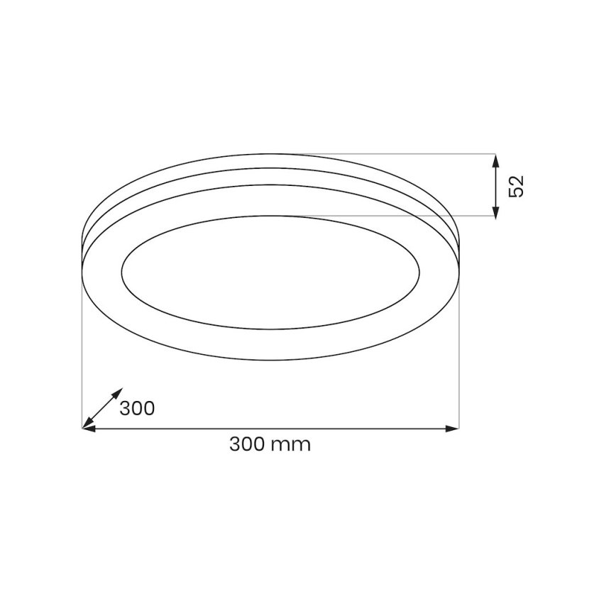 LED kopalniško stropno svetilo MARLON LED/36W/230V premer 30 cm IP54 belo