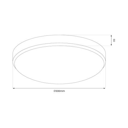 LED kopalniško stropno svetilo MAYA LED/15W/230V premer 33 cm IP44 sijajni krom