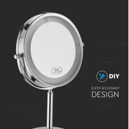 LED Kozmetično ogledalo LED/3W/6V 4xAA IP44