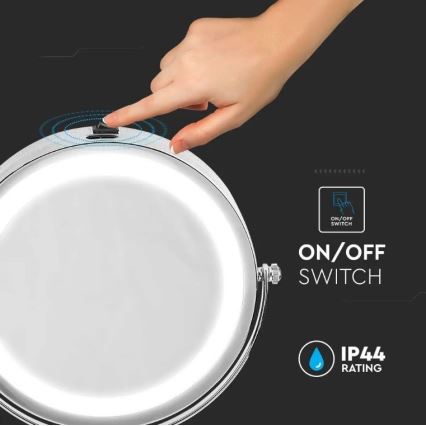 LED Kozmetično ogledalo LED/3W/6V 4xAA IP44