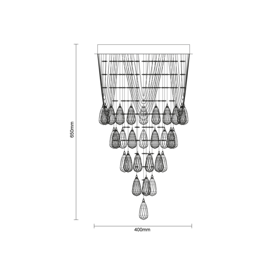 LED kristalna stropna svetilka MAJURO LED/30W/230V premer 40 cm sijajni krom + daljinski upravljalnik