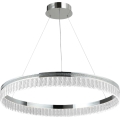 LED kristalni lestenec THALIA z možnostjo zatemnitve na jekleni vrvici LED/55W/230V 3000-6000K premer 80 cm + daljinski upravljalnik