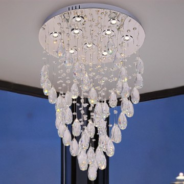 LED kristalno stropno svetilo MAJURO LED/30W/230V premer 45 cm sijajni krom + z daljinskim upravljalnikom