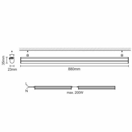 LED Kuhinjska podelementna svetilka LED/12W/230V 4000K