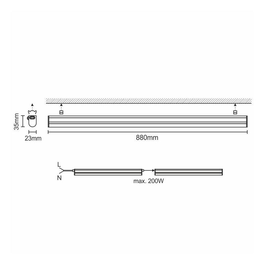 LED Kuhinjska podelementna svetilka LED/12W/230V 4000K