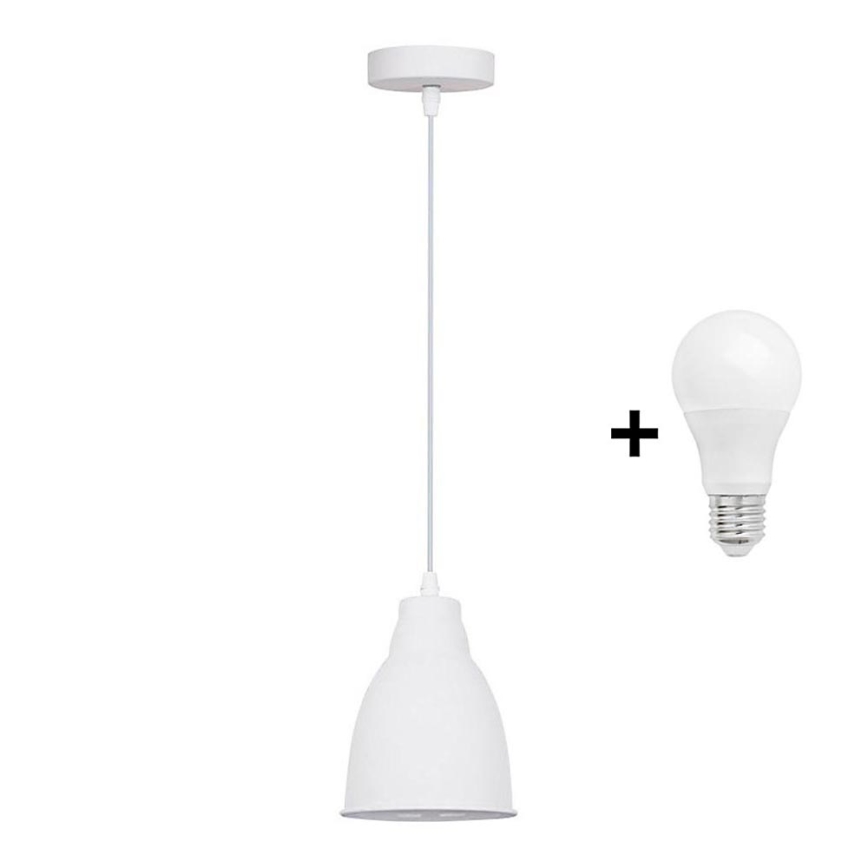 LED Lestenec 1xE27/10W/230V bel 13,5cm