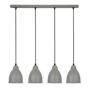 LED Lestenec 4xE27/10W/230V siv 14cm LED Lestenec 4xE27/10W/230V siv 14cm