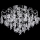 LED Lestenec 4xE27/60W/230V + 4xLED/3W pr. 40 cm sijajni krom