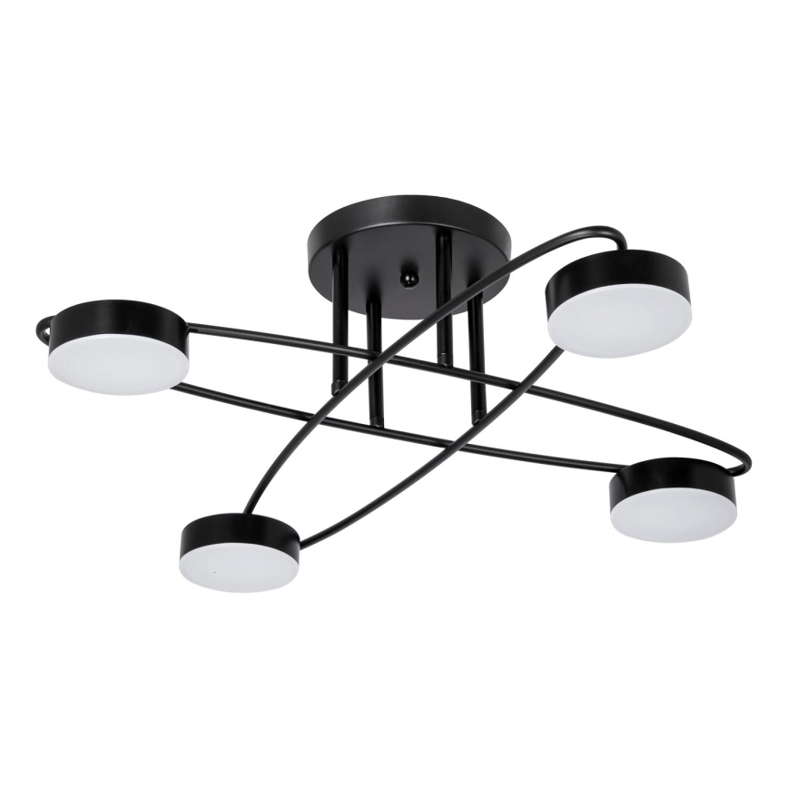 LED Lestenec 4xLED/7W/230V 3000-6000K pr. 60 cm črna