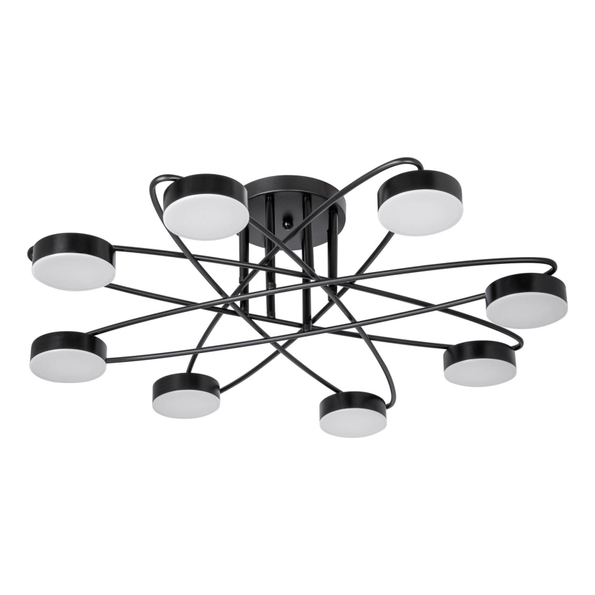 LED Lestenec 8xLED/7W/230V črna