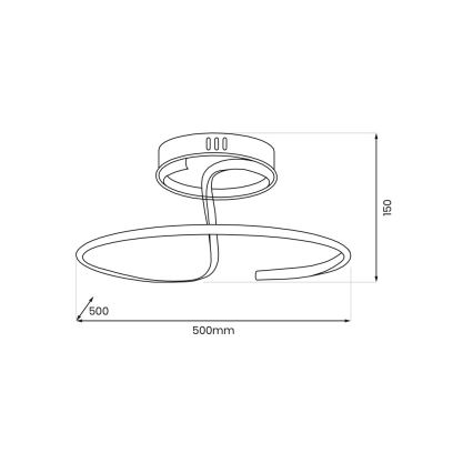 LED Lestenec DELTA LED/30W/230V črna