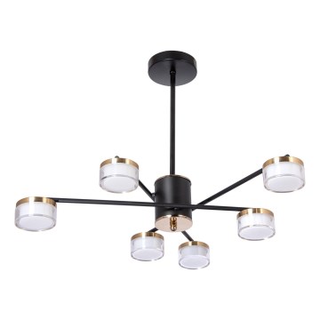 LED Lestenec na drogu 6xLED/6W/230V 3000-6500K pr. 59 cm zlata/črna