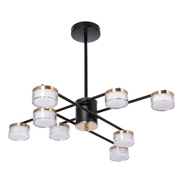 LED Lestenec na drogu 8xLED/6W/230V 3000-6500K pr. 68 cm zlata/črna