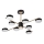LED Lestenec na drogu 8xLED/7W/230V + LED/6W 3000-6000K pr. 77 cm zlata/črna