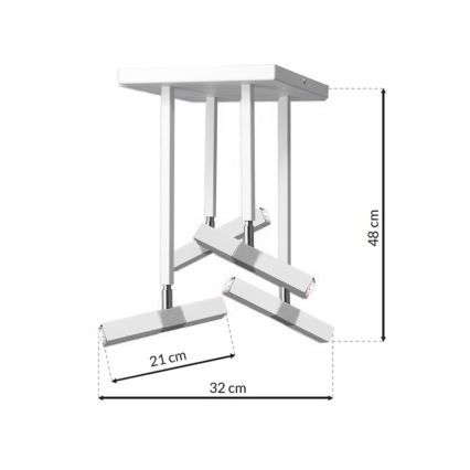 LED Lestenec na drogu CASTRO 4xG9/7W/230V